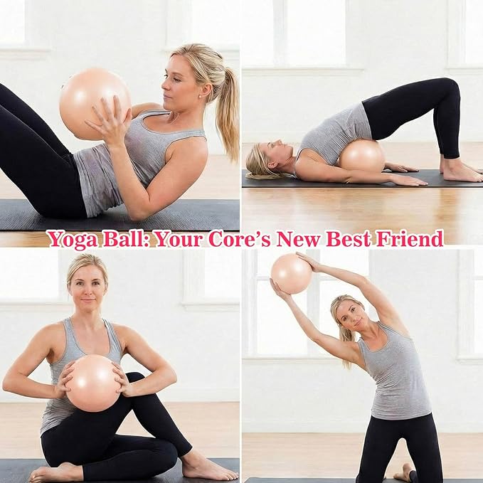 Aoriher 10 Pcs Small Exercise Pilates Ball Bulk 9 Inch Mini Yoga Balls Anti Burst and Slip for Stability Fitness Physical Therapy Stretching & Core Workout at Home Gym Office Class