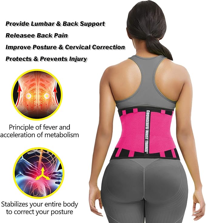 ChongErfei Waist Trainer Belt for Women Man - Waist Trimmer Ab Belt - Tummy Control Body Shaper