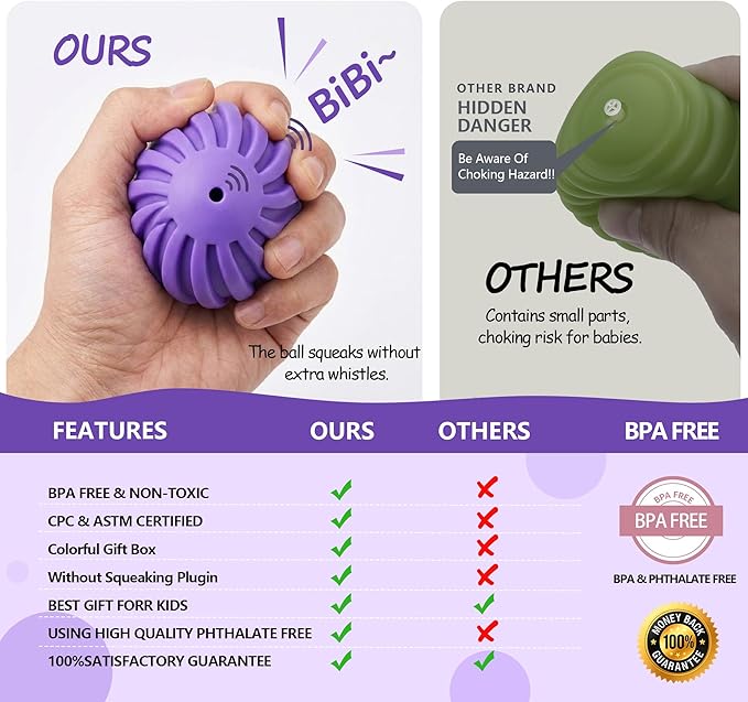 Baby Sensory Balls for 6-12 Months, 6PCS Textured Infant Toys, Soft Montessori Grasp Ball Set for Baby Development, Fine Motor Skills, Colorful Early Learning Gift