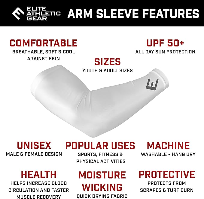 Elite Athletic Gear Ice Cream Compression Arm Sleeve - Youth & Adult Sizes - Sports & Fitness - Sold Individually
