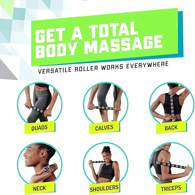 Elite Massage Roller Stick Targets Sore, Tight Leg Muscles to Prevent Cramps and Release Tension. It's Sturdy, Lightweight, Smooth Rolling and Thankfully This Lifesaver has Comfortable Handles.Red