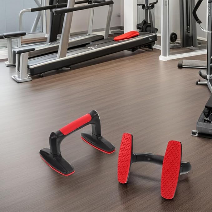2pcs Push-up Support Bars Plastic Parallettes Push up Handles for Men and Women Home Workout Fitness Equipment Strength Training for Chest and Arm Exercise