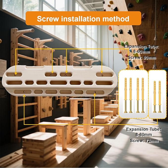 Climbing Hangboard Rock Climbing Training as Climbing Fingerboard with Jugs, Slopes and Edges, Pockets as Door Mounted Training Station Rock Climbing Pull Up Bar