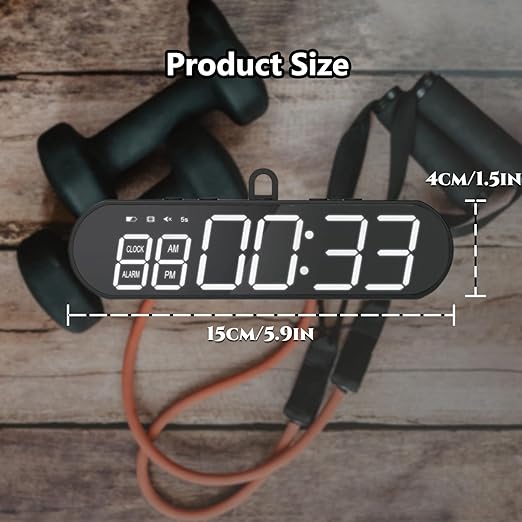 Portable Multifunctional Gym Timer USB Fitness Sports Interval Workout Timer Alarm Clock for Home Gym Garage Fitness gym timer clock for Home Gym Garage Scoreboards & Timers