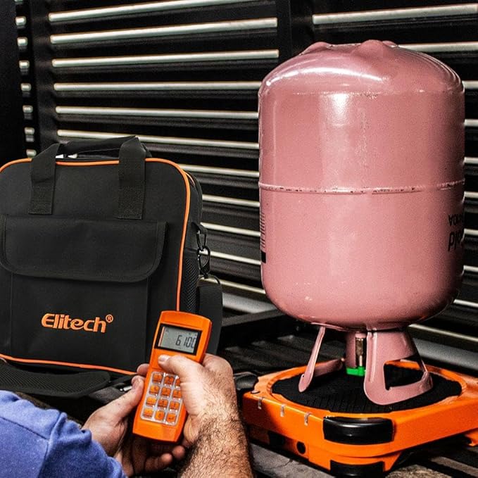Elitech LMC-300A HVAC Refrigerant Charging Scale Freon Recovery Weighing Scale 330lbs with Auto Open/Stop Charging Valve