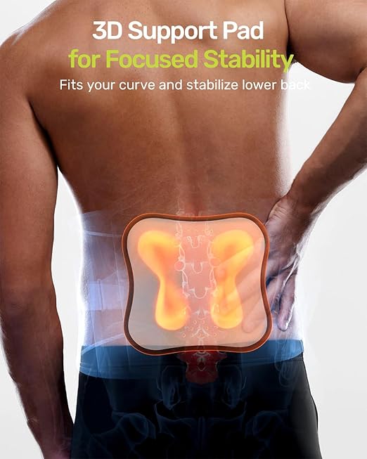 Rakiie Back Brace for Lower Back for Women Men, Elastic Back Support Belt with 8 Stays for Lifting at Work, Breathable Soft Lumbar Support, Blue XXL