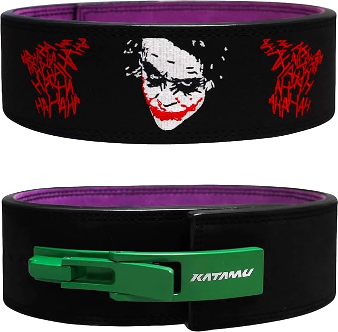 Katamu Premium Leather Lever Weightlifting Belt – Secure Steel Lever, Powerlifting Support for Deadlifts, Squats & Heavy Lifts - Be A Hero