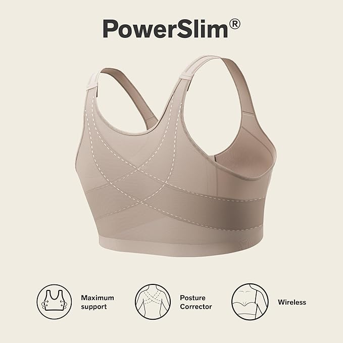 Leonisa Multi-Functional – Posture Corrector Bra Wireless Front Closure Bra for Women Full Coverage