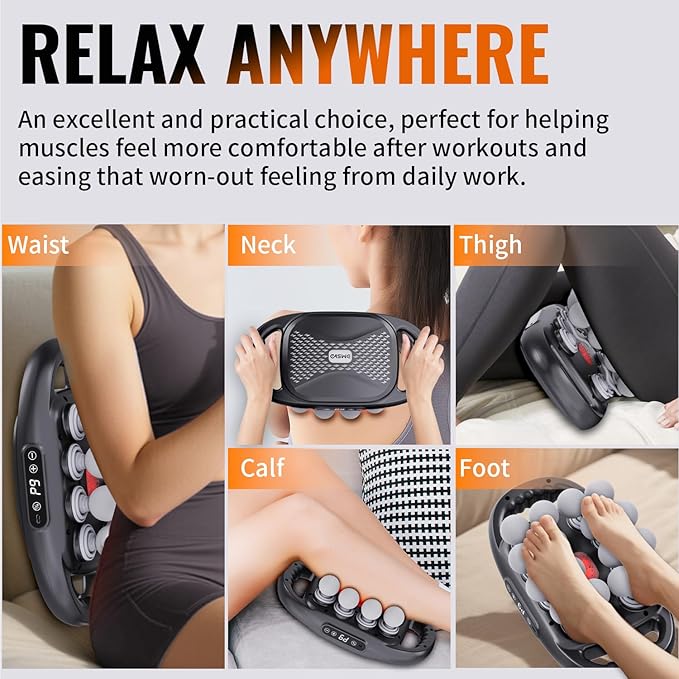 16-Head Massage Gun, Electric Deep Tissue Body Massager, Professional Muscle Massager Tool for Easing Shoulder, Back, Neck, Legs Tension, 9 Modes / 99 Speeds, Massage Gifts for Women, Men