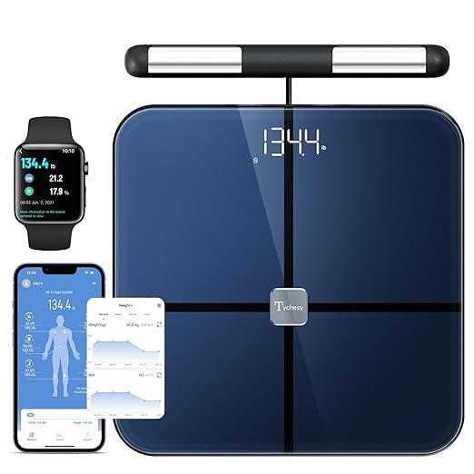 Body Health Pod Scale, Scale with Apple Watch Sync, 8-Electrode Body Composition Analyzer 29 Metrics, Body Fat Muscle Mass Visceral Fat Segmental Analysis BMI, FSA&HSA Eligible, Multi-User