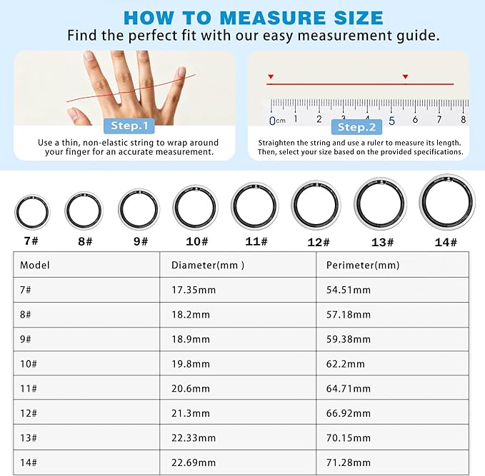 Smart Ring for Women Men, Fitness Ring with Heart Rate, SpO2, Sleep Monitoring, Pedometer Monitoring,IP68 Waterproof, No Subscription Fee(Silver 11)