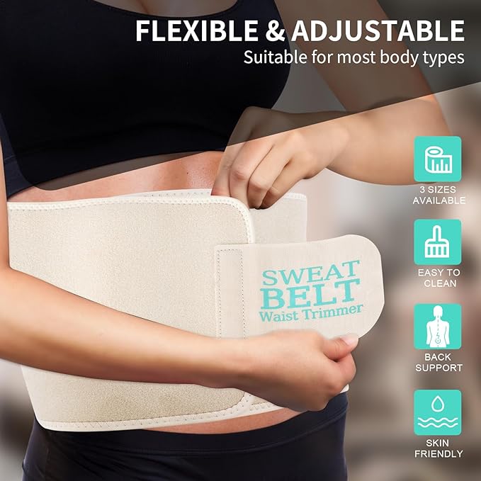 Lisacool Waist Trainer for Women Lower Belly Fat,Waist Sweat Band for Women,Belly Band Sweat Belt,Stomach Wrap,Body Shaper