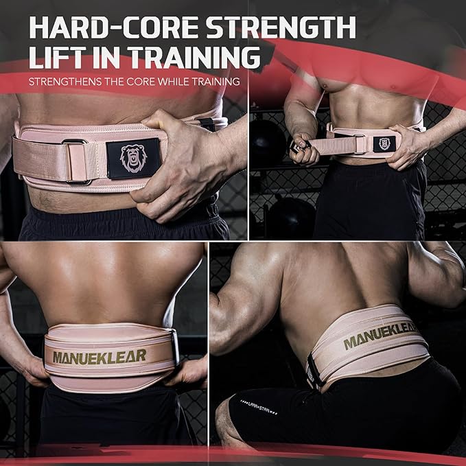 Weight Lifting Belt, Lifting Belts for Women Men,MANUEKLEAR Weightlifting Belt Quick Locking Back Support for Bodybuilding, Fitness, Powerlifting, Cross Training, Squats, Workout, Exercise