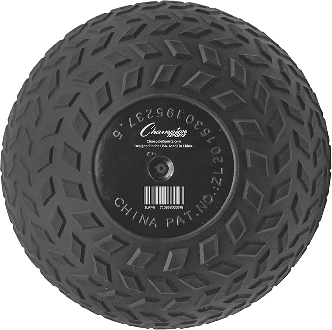 Champion Sports Rhino Fitness Slam Ball – Sand-Filled, Bounce-Resistant Ball for Strength & Conditioning, 6–50 lb