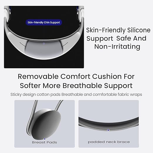 Adjustable Neck Brace with Rotatable Head Support – Forward Head Posture Corrector, Ergonomic Cervical Collar for Neck Support, Posture Alignment, and Daily Neck Stretching