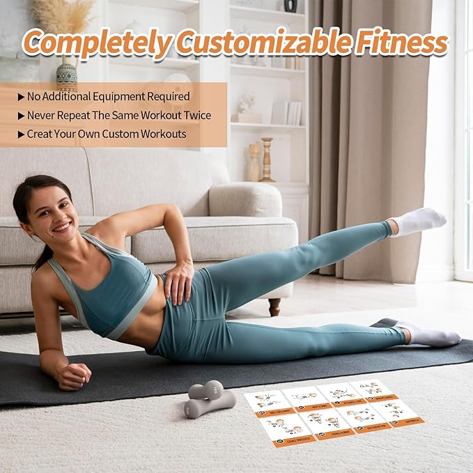 Stability Ball Workout Cards, 62 Exercises Cards Deck Large Size 5" x 3.5" Fitness Cards for Women & Men, Beginner Fitness Guide to Training Exercises at Home or Gym