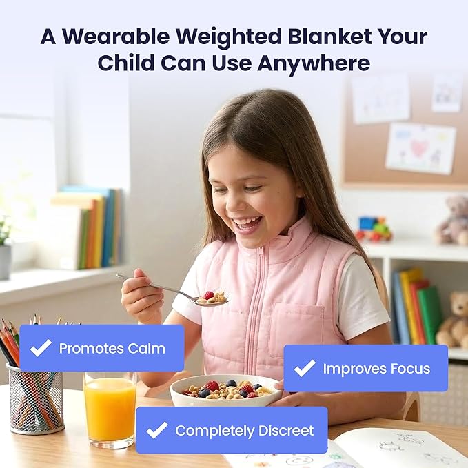 Sereni Weighted Calming Vest for Kids, Therapy Compression Vest, Sensory for Emotional Regulation