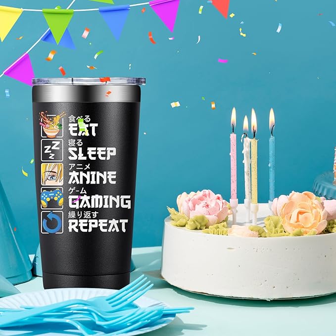 Anime Gifts for Men, Women - Kawaii Christmas, Birthday Gifts for Japanese Animation Fans, Lovers - Tumbler Cup 20 oz