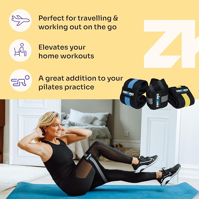 Resistance Fabric Booty Bands- 3 Working Out Hip Stretch Bands for Legs, Butt, Glutes- Exercise Loop Band for Workout, Stretching, Warm-Up, Strength Training, Squats, Build Glute & Muscle, Women & Men
