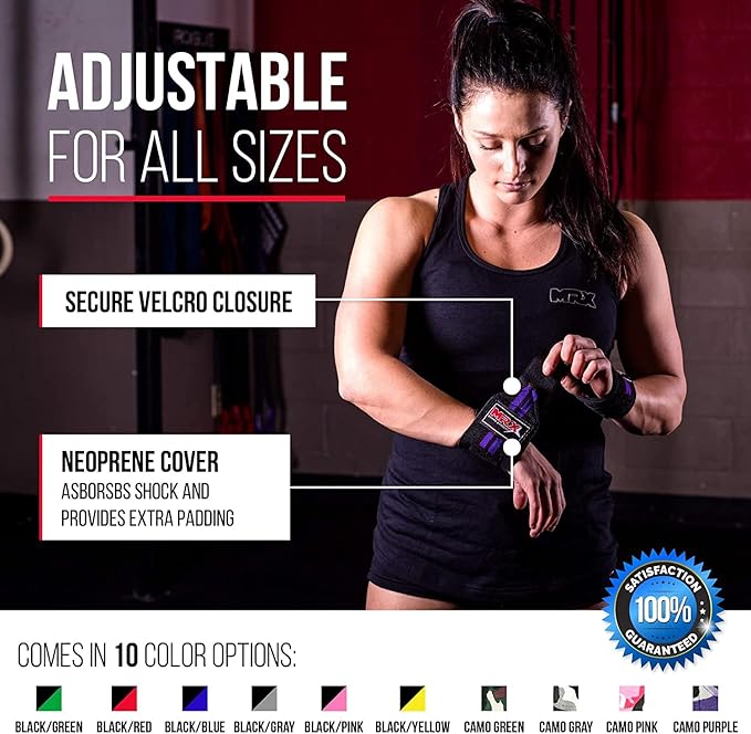 MRX Weight Lifting Gym Training Wrist Wraps for Wrist Support Bodybuilding Workout Wrap Men/Women