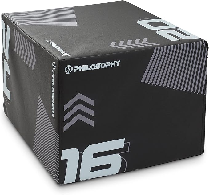 Philosophy Gym 3-in-1 Foam Plyo Box, Soft Plyometric Jump Box for Home Gym, HIIT, Jumps, Step-Ups, Agility and Strength Training