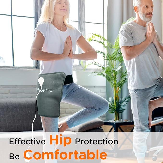 Comfytemp Hip Heating Pad Hip Brace, FSA Eligible Items Only List Birthday Gifts for Mom Women Dad Men, HSA Approve Lower Back Thigh Buttock, Heated Wrap, Electric HSA Heat Pad Hot Relax (S/M)