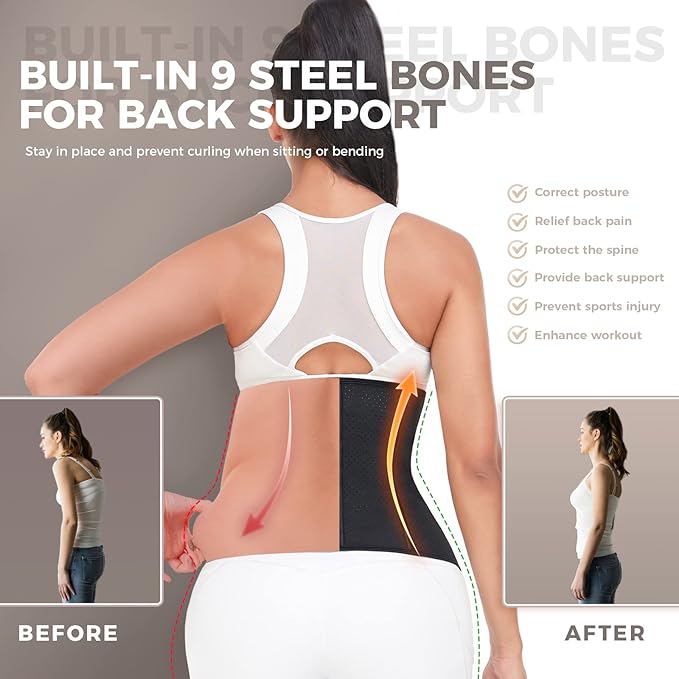 YADIFEN Waist Trainer for Women,Zipper Corset Body Shaper for Tummy Control Neoprene Cincher Sweat Sauna Vest Tank Top