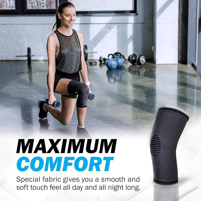 POWERLIX Compression Knee Sleeve for Women & Men, Medical Knee Brace for Arthritis & Knee Pain Relief, Meniscus Tear & Injury Recovery, Knee Support & Protection for Working Out, Running & All Sports