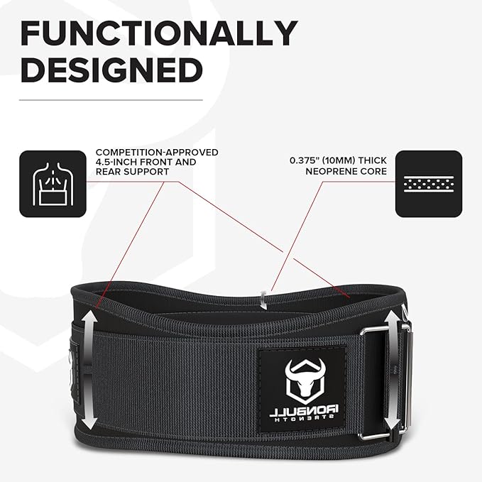 Weight Lifting Belt for Men and Women - Great for Squats, Deadlift, Lunge, Exercises and Training - Best for Olympic, Cross-Training and Bodybuilding Workout