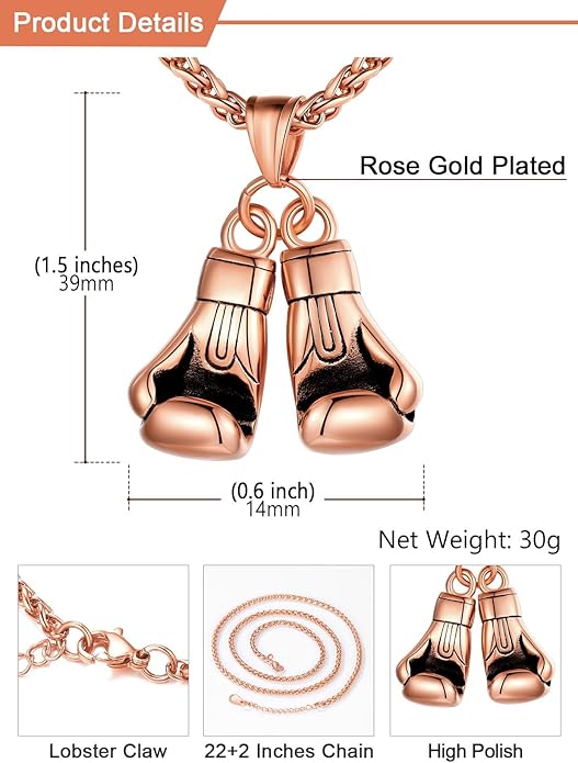 U7 Men Women Fitness Dumbbell Necklace Stainless Steel Weight Plate Barbell Chain Pendant Necklace,Chain 22"+2" Extender, with Gift Box