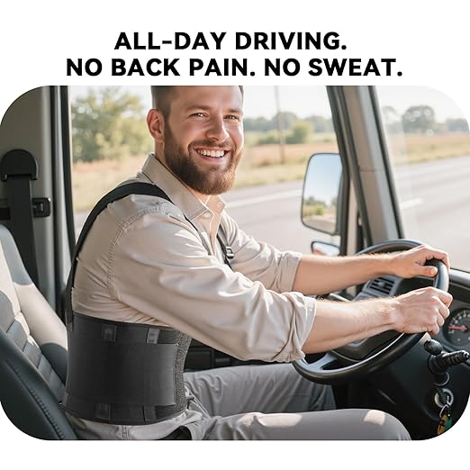 Work Back Brace for Men & Women, Adjustable Lower Back Support Belt for Sciatica, Herniated Disc, Pain Relief, Moving Construction Warehouse Heavy Lifting Safety & Protection (Black, Small)