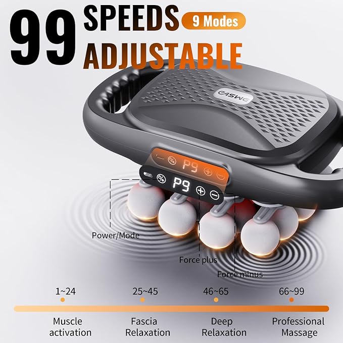 16-Head Massage Gun, Electric Deep Tissue Body Massager, Professional Muscle Massager Tool for Easing Shoulder, Back, Neck, Legs Tension, 9 Modes / 99 Speeds, Massage Gifts for Women, Men