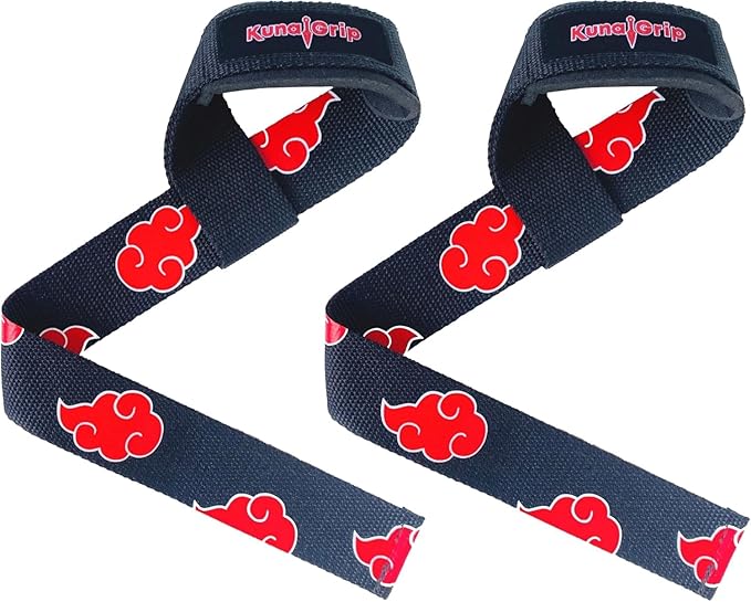 Anime Lifting Straps - Padded Wrist Straps for Weightlifting, Bodybuilding, Gym Workouts, Powerlifting, Deadlifts & Fitness (Soft Cotton 23.5 inch, 1 Pair)