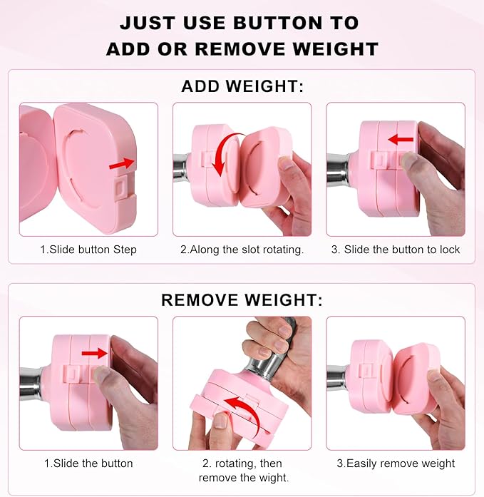 15LB 20LB 30LB 40LB 50LB Adjustable Dumbbell Set Free Weights Dumbbells Set for Women Men Hand Weights Sets Adjust Dumbbell Weight Sets for Home Gym Exercise Workout Strength Training Equipments