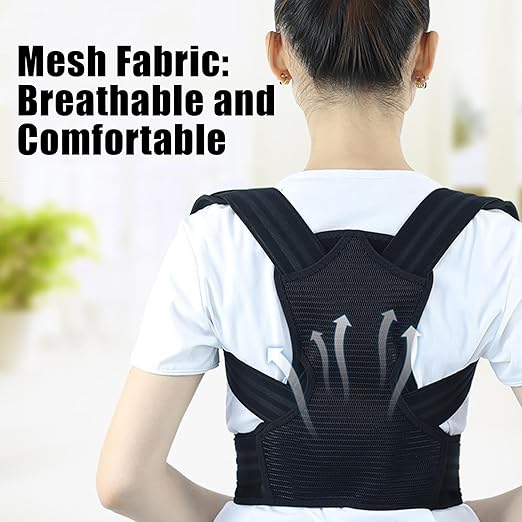 Posture Corrector for Kids Adjustable Back Straighter with Shoulder Pads Upper Back Posture Brace for Teenagers to Provide Spinal Support Improve Posture and Prevent Slouching (Small, waist size 15.7-23.6in)