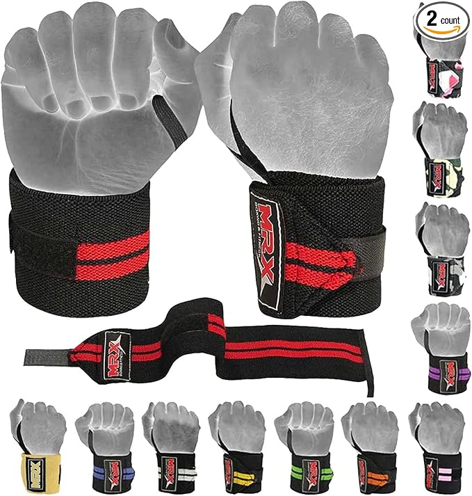 MRX Weight Lifting Gym Training Wrist Wraps for Wrist Support Bodybuilding Workout Wrap Men/Women