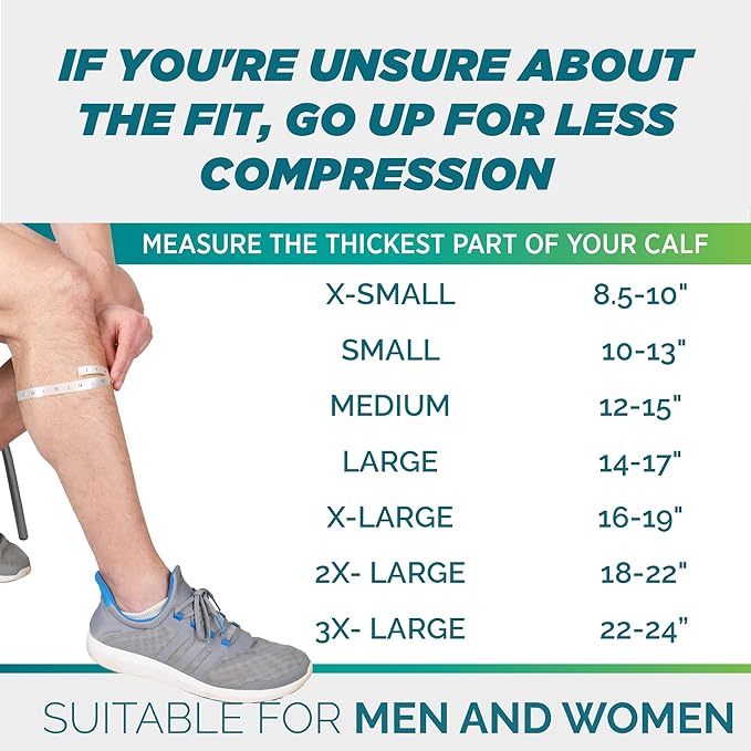 Run Forever Calf Compression Sleeves for Men and Women - Leg Compression Sleeve - Footless Compression Socks for runners
