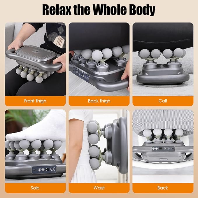 2026 16 Head Massage Gun Deep Tissue – Multi Head Massage Gun, 2600mAh Electric Percussion Massager with 9 Modes & Levels, Portable Massager for Legs, Waist, Back, Neck & Muscles
