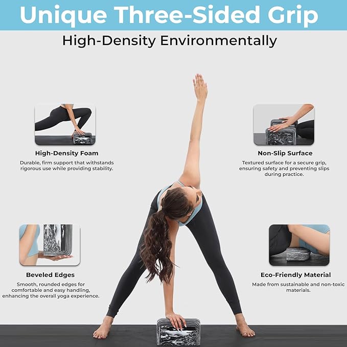 Yoga Block, 1 piece Lightweight, Arc Shape for Stable Grip, Ink Painting Design, Portable and Durable Yoga Brick for Enhanced Comfort and Support