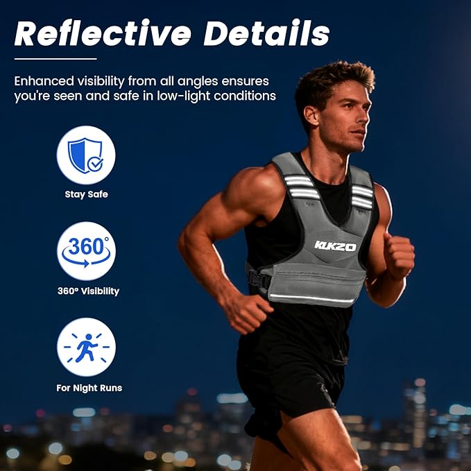 Adjustable Weighted Vest Woman Men, 6-12lb/12-18lb/20-32lb Weight Vest with 6 Ironsand Weights for Strength Training Rucking Running Walking Fitness Workout