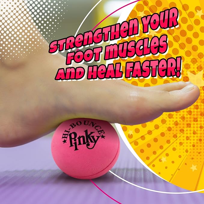 JA-RU Hi-Bounce Pinky Ball (3 Bouncy Balls) Bouncing Balls for Kids. Stress Ball, Massage Therapy. Sports Indoor & Outdoor Playground Toy, Bulk Party Favor, Stocking Stuffers 976-3p