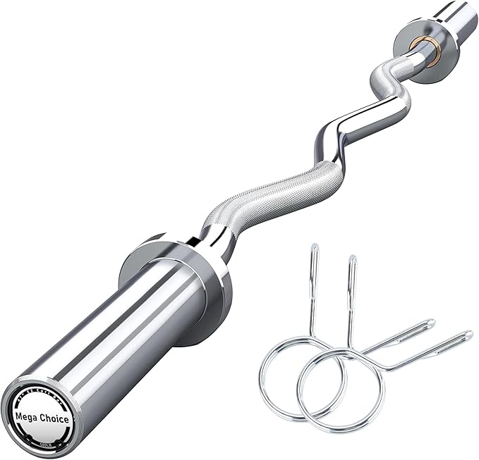 GaveeLife Olympic Barbell Bar for Weightlifting - 7FT Heavy Duty (1500LB/700LB), 4FT Short (500LB), 4FT EZ Curl Bar - Weight Bar Fit 2” Standard Weights - Home Gym Strength Training