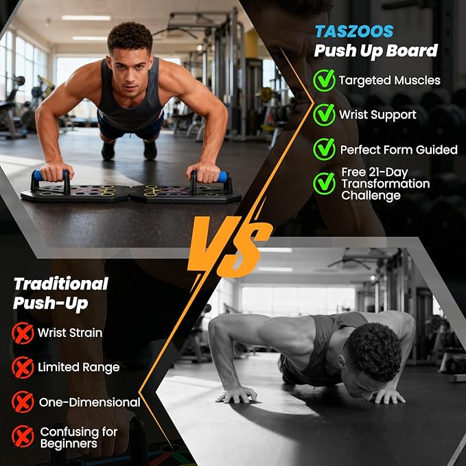 Portable Push Up Board - 20 in 1 Foldable Pushup Board Fitness - Push Up Bar at Home Gym - Strength Training Equipment for Men and Women