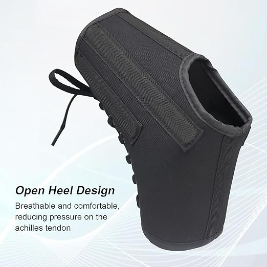 AIDY-PRO Lace Up Ankle Brace with Metal Side Stabilizers, Adjustable Lace-Up Ankle Braces for Men and Women Sprained Foot Support Brace for Posterior Tibial Tendonitis Achilles Tendon Injury S
