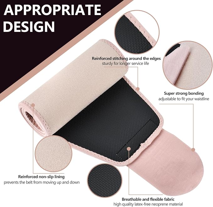 Lisacool Waist Trainer for Women Lower Belly Fat,Waist Sweat Band for Women,Belly Band Sweat Belt,Stomach Wrap,Body Shaper