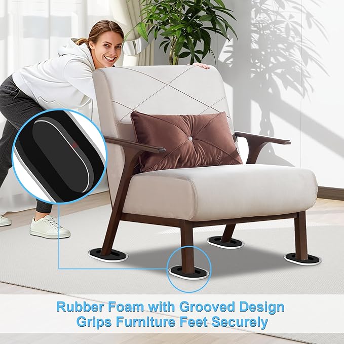 Furniture Sliders for Hardwood Floors: Multi-Surface 3-in-1 Furniture Movers Sliders - Moving Pads with 8PCS Carpet Sliders+4PCS Hard Floor Socks+1 Lifter - Protect Floor and Easily Move Furniture