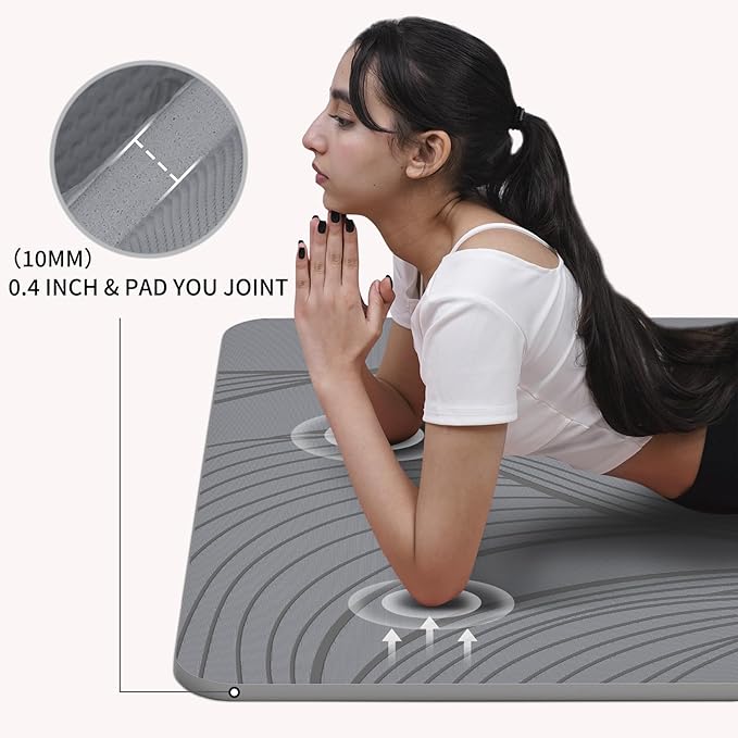 PAIDU Large Yoga Mat-72’x36’x0.4’ Extra Width ＆ Thick,Comfortable,Non-Slip Exercise Mat-Works Great on All Floor for Stretching,Yoga Studio,Gym or Home Workouts