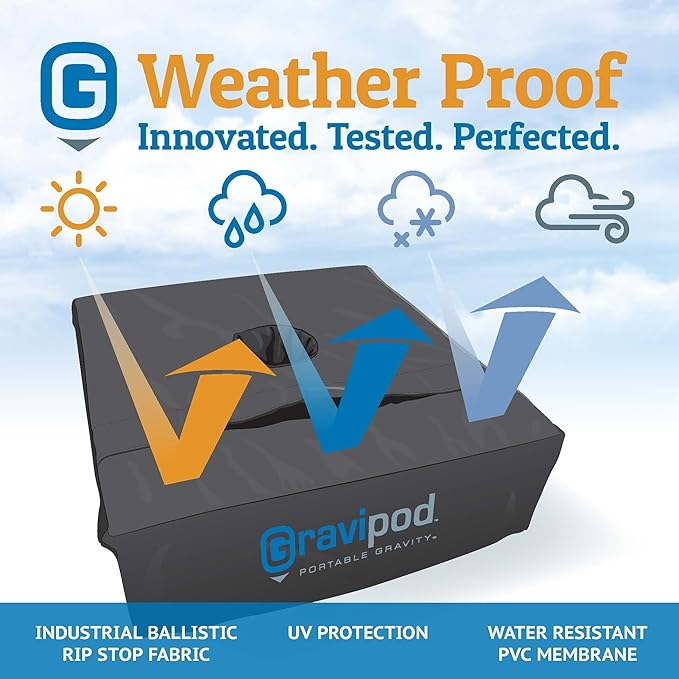 Gravipod Umbrella Base Weight | Outdoor Sand-Fillable Stabilizer for Cantilever, Offset, and Patio Umbrellas | Heavy-Duty Weather-Resistant Fabric