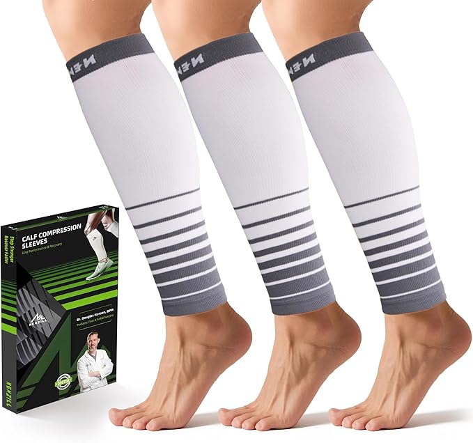 NEWZILL Compression Calf Sleeves (20-30mmHg) for Men & Women Perfect Option to Compression Socks for Running Travel Nursing
