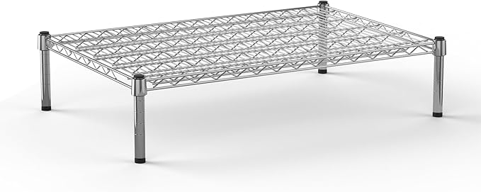 24''W x 36''L x 8''H Chrome Plated Wire Dunnage Rack | Off The Floor Storage